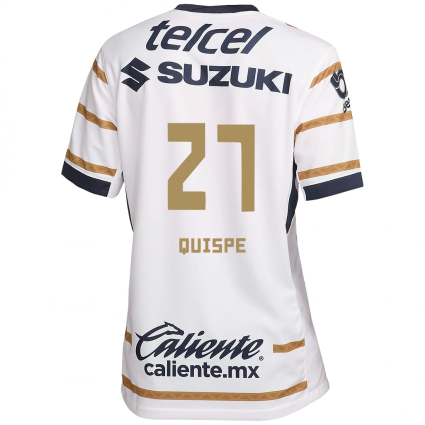 Criança Camisola Piero Quispe #27 Obsidiana Branca Principal 2024/25 Camisa