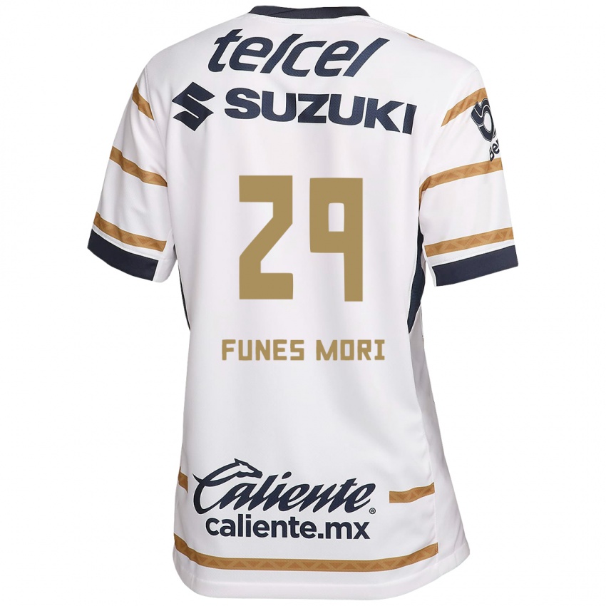 Criança Camisola Rogelio Funes Mori #29 Obsidiana Branca Principal 2024/25 Camisa