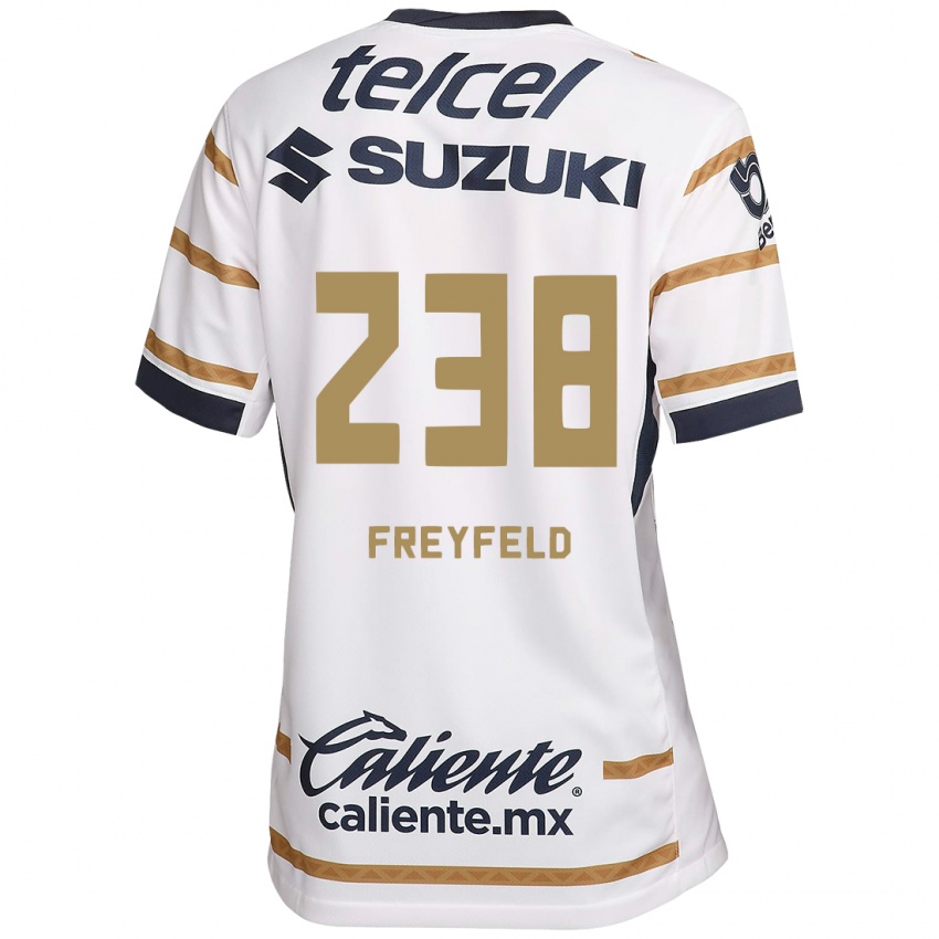 Criança Camisola Julián Freyfeld #238 Obsidiana Branca Principal 2024/25 Camisa