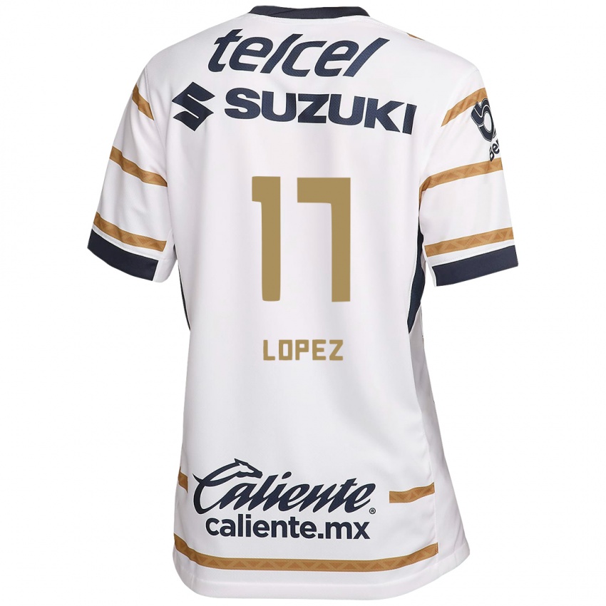 Criança Camisola Leonel Lopez #17 Obsidiana Branca Principal 2024/25 Camisa