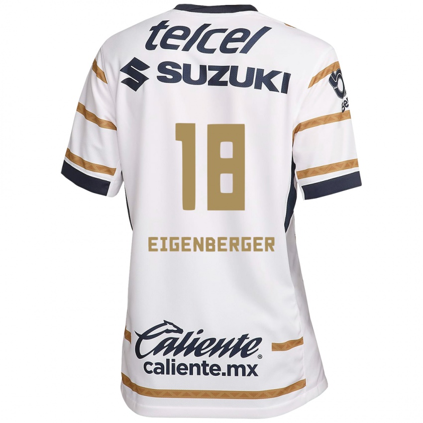 Criança Camisola Chandra Eigenberger #18 Obsidiana Branca Principal 2024/25 Camisa