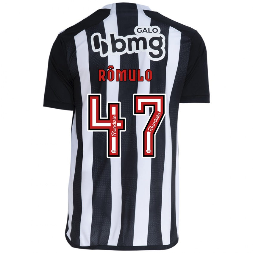 Criança Camisola Rômulo #47 Branco Preto Principal 2024/25 Camisa