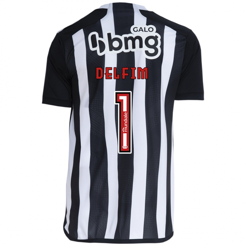 Criança Camisola Gabriel Delfim #1 Branco Preto Principal 2024/25 Camisa