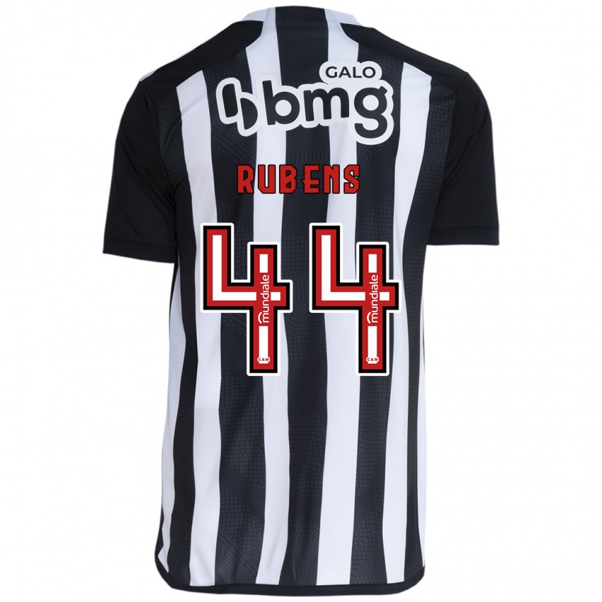 Criança Camisola Rubens #44 Branco Preto Principal 2024/25 Camisa