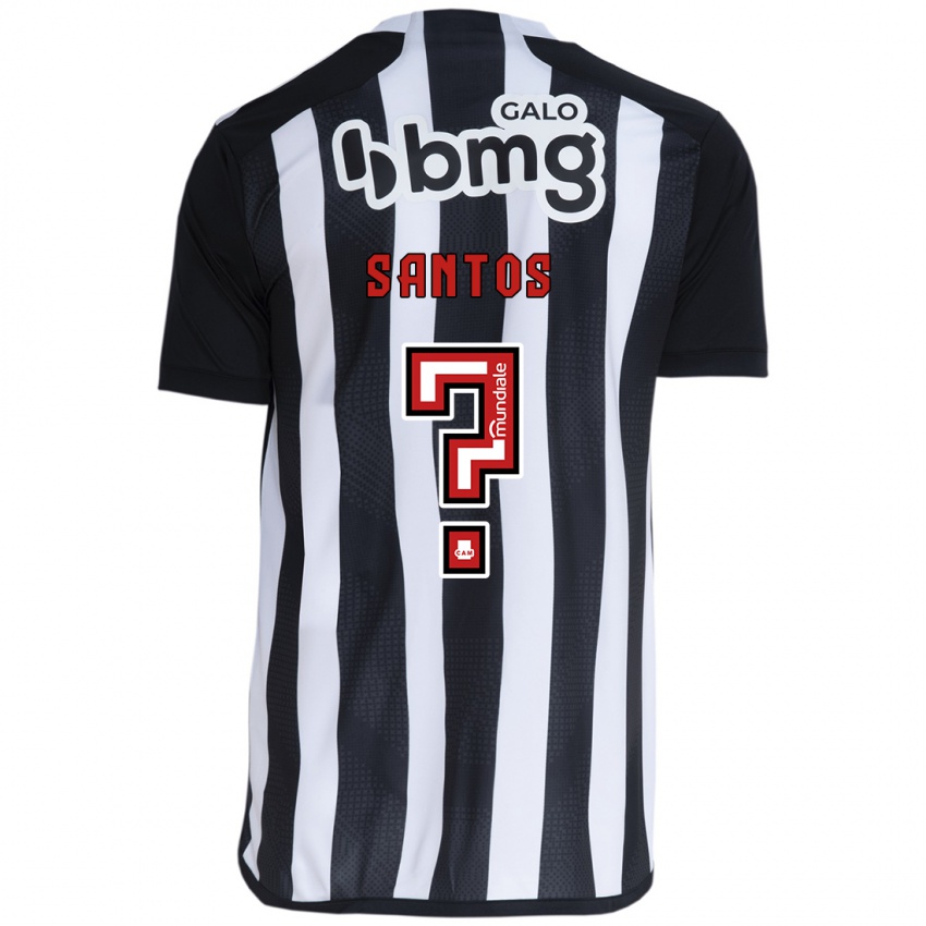 Criança Camisola Leo Santos #0 Branco Preto Principal 2024/25 Camisa