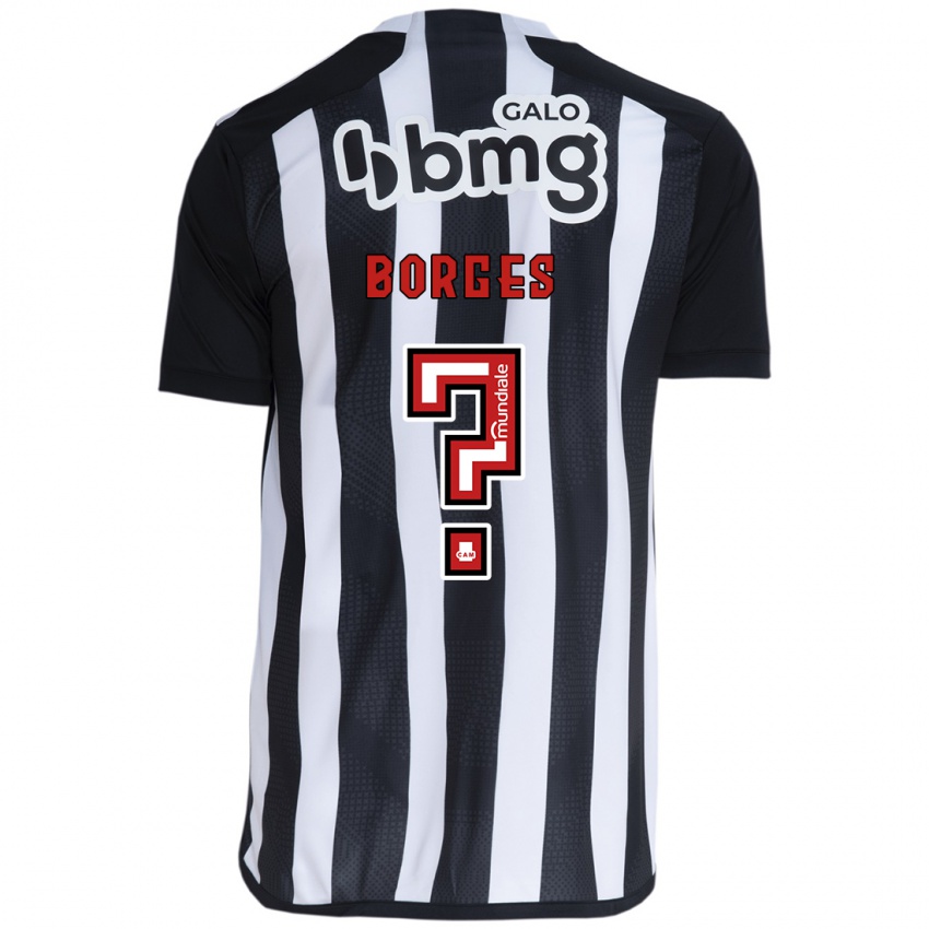 Criança Camisola Leo Borges #0 Branco Preto Principal 2024/25 Camisa