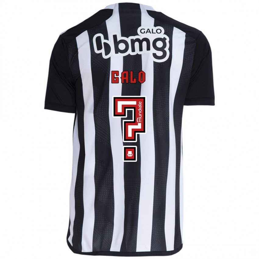 Criança Camisola Diego Galo #0 Branco Preto Principal 2024/25 Camisa