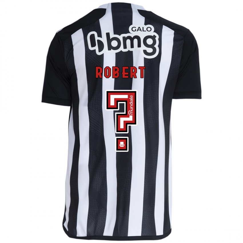 Criança Camisola Robert Pinto #0 Branco Preto Principal 2024/25 Camisa