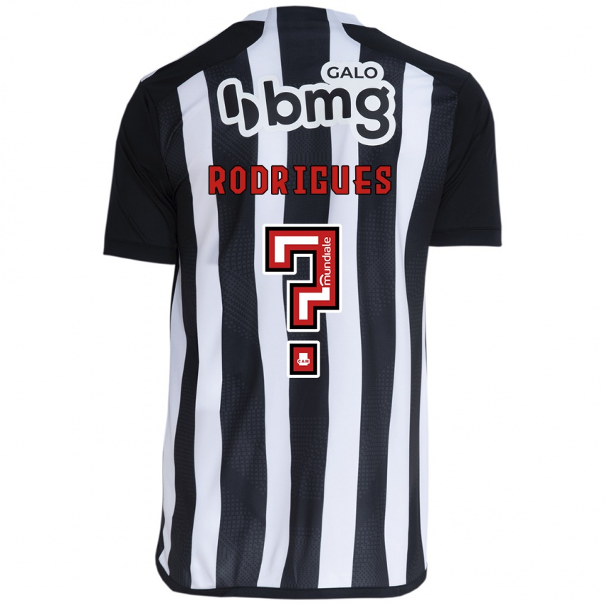 Criança Camisola Vinicius Rodrigues #0 Branco Preto Principal 2024/25 Camisa