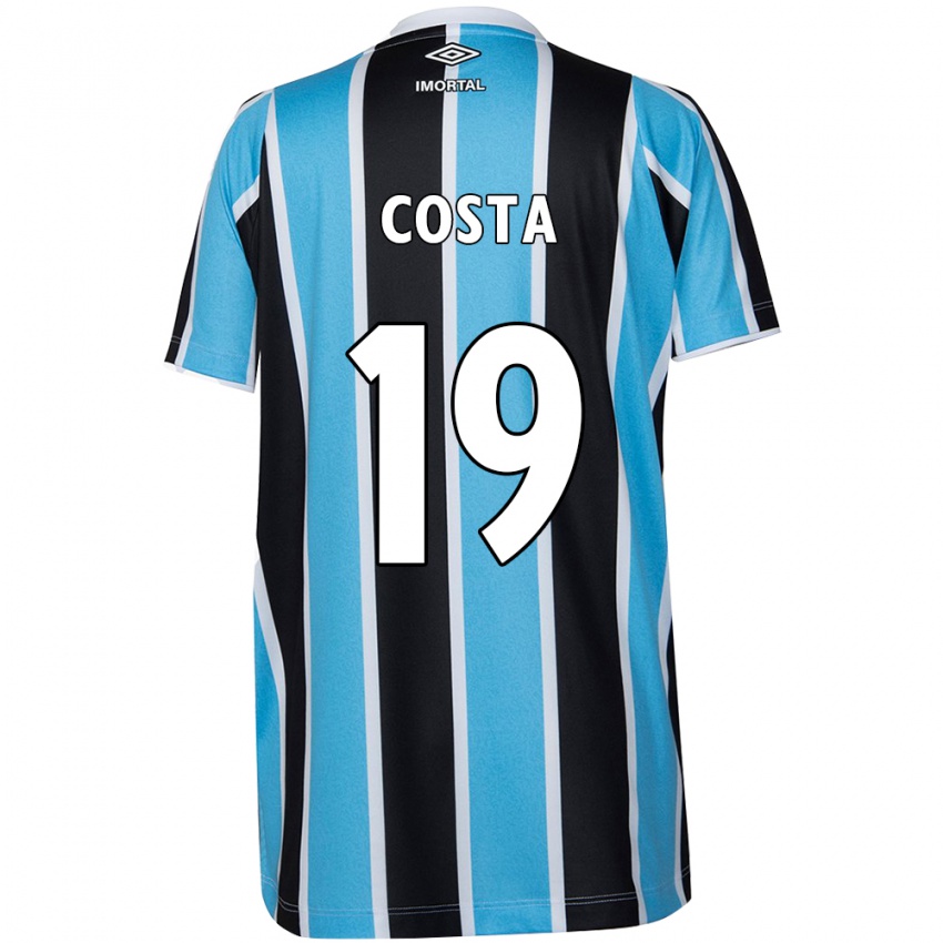 Criança Camisola Diego Costa #19 Azul Preto Branco Principal 2024/25 Camisa