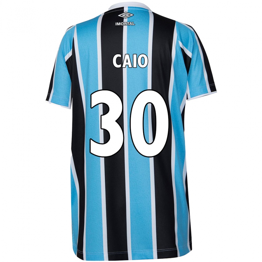 Criança Camisola Rodrigo Caio #30 Azul Preto Branco Principal 2024/25 Camisa