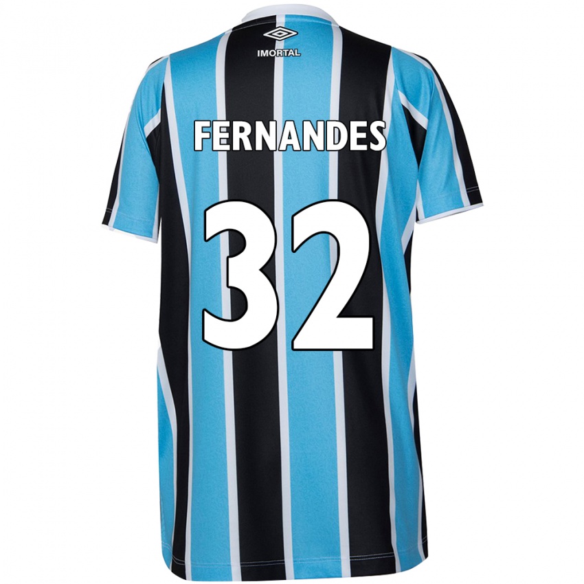 Criança Camisola Nathan Fernandes #32 Azul Preto Branco Principal 2024/25 Camisa