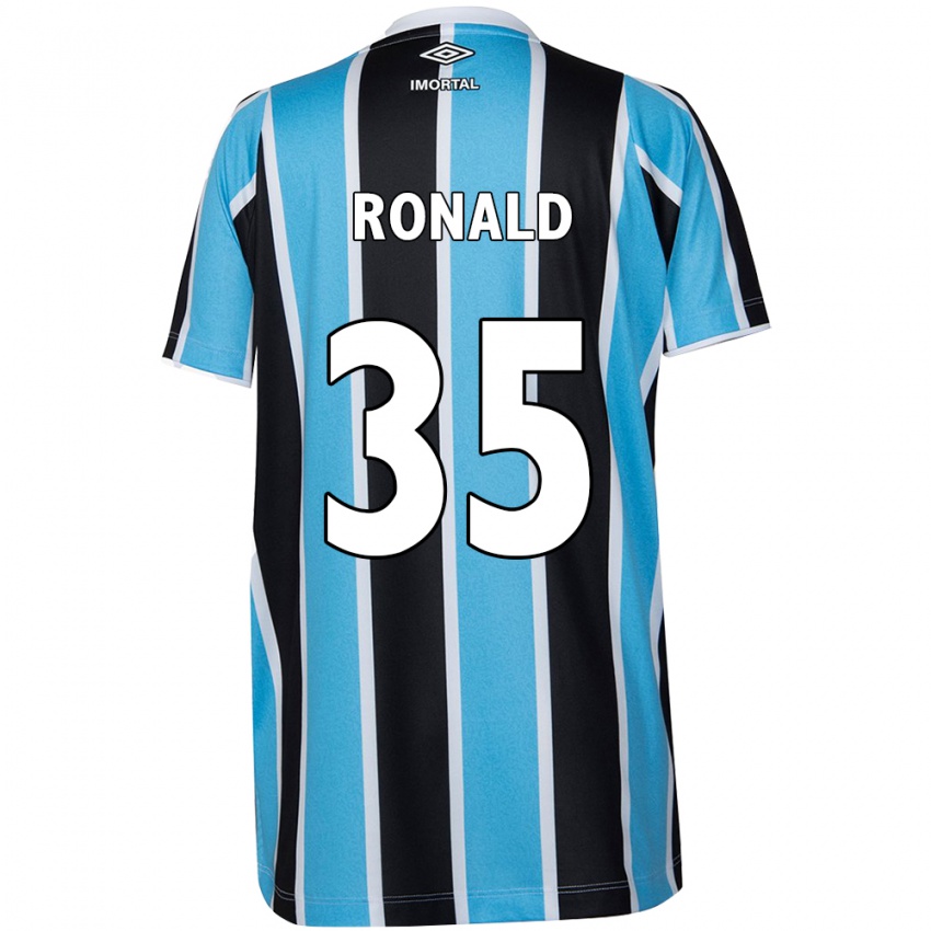 Criança Camisola Ronald #35 Azul Preto Branco Principal 2024/25 Camisa