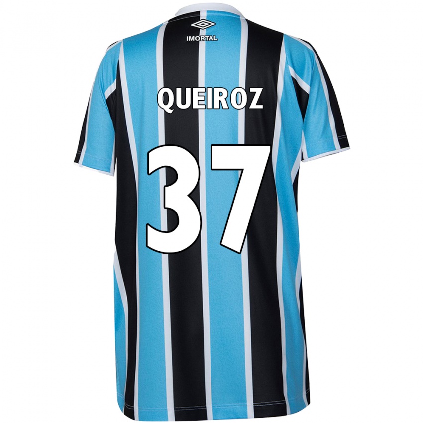 Criança Camisola Du Queiroz #37 Azul Preto Branco Principal 2024/25 Camisa