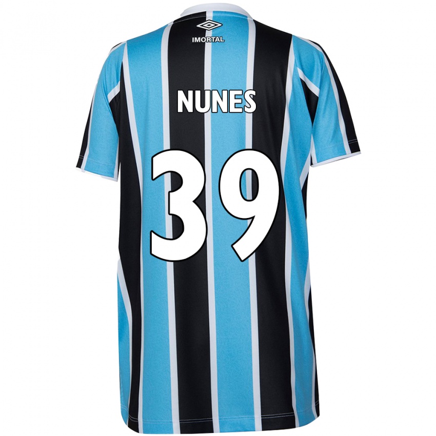 Criança Camisola Gustavo Gomes #39 Azul Preto Branco Principal 2024/25 Camisa