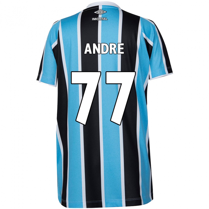 Criança Camisola André #77 Azul Preto Branco Principal 2024/25 Camisa