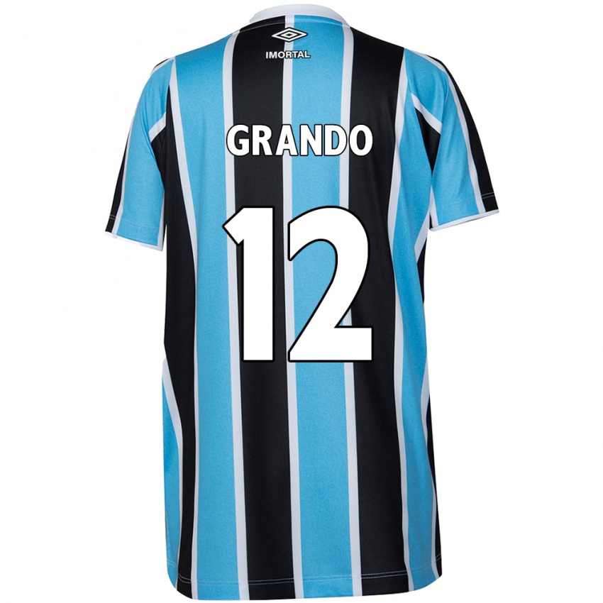 Criança Camisola Gabriel Grando #12 Azul Preto Branco Principal 2024/25 Camisa