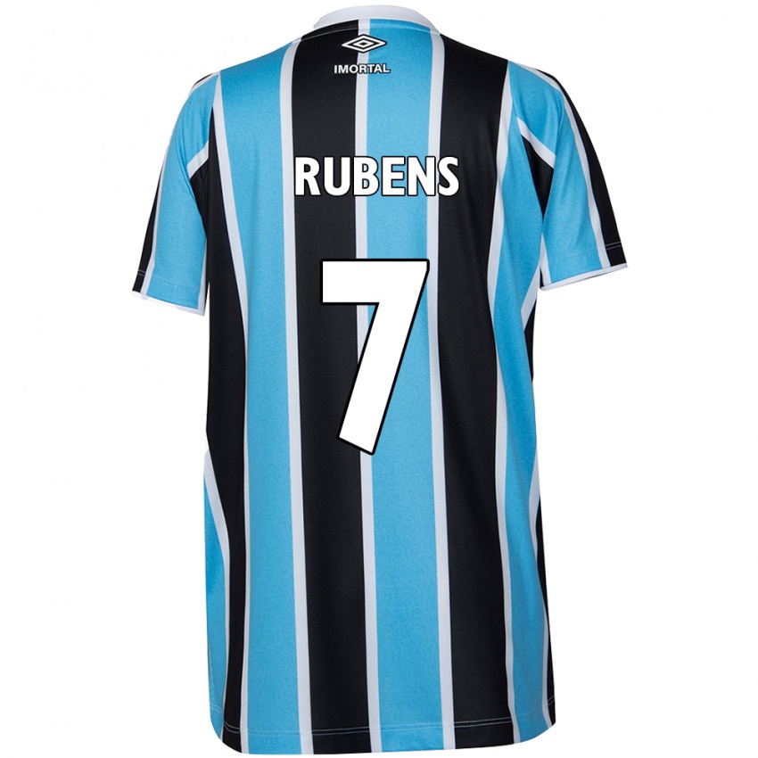 Criança Camisola Rubens #7 Azul Preto Branco Principal 2024/25 Camisa