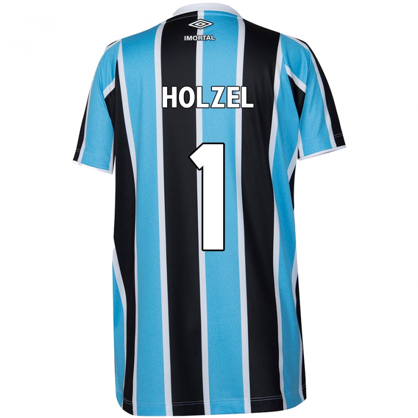 Criança Camisola Vivi Holzel #1 Azul Preto Branco Principal 2024/25 Camisa