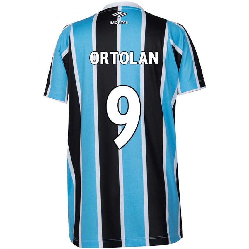 Criança Camisola Dani Ortolan #9 Azul Preto Branco Principal 2024/25 Camisa