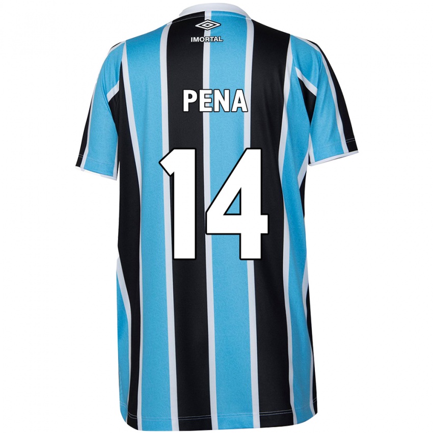 Criança Camisola Jessica Peña #14 Azul Preto Branco Principal 2024/25 Camisa