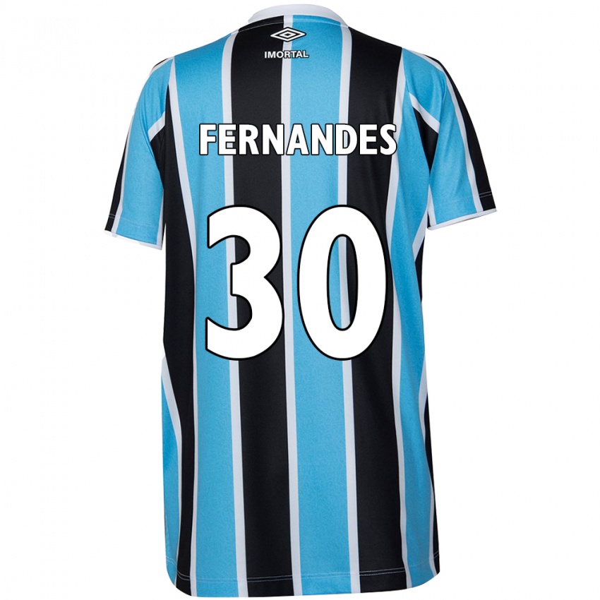 Criança Camisola Raquel Fernandes #30 Azul Preto Branco Principal 2024/25 Camisa