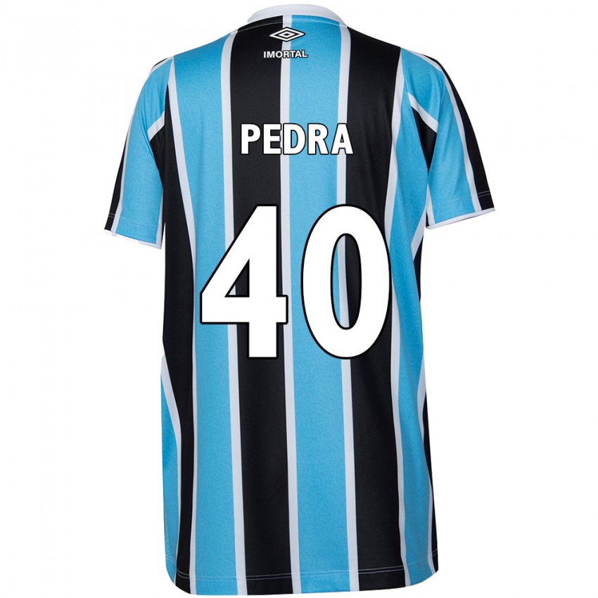 Criança Camisola Duda Pedra #40 Azul Preto Branco Principal 2024/25 Camisa