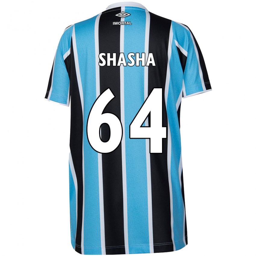 Criança Camisola Shashá #64 Azul Preto Branco Principal 2024/25 Camisa