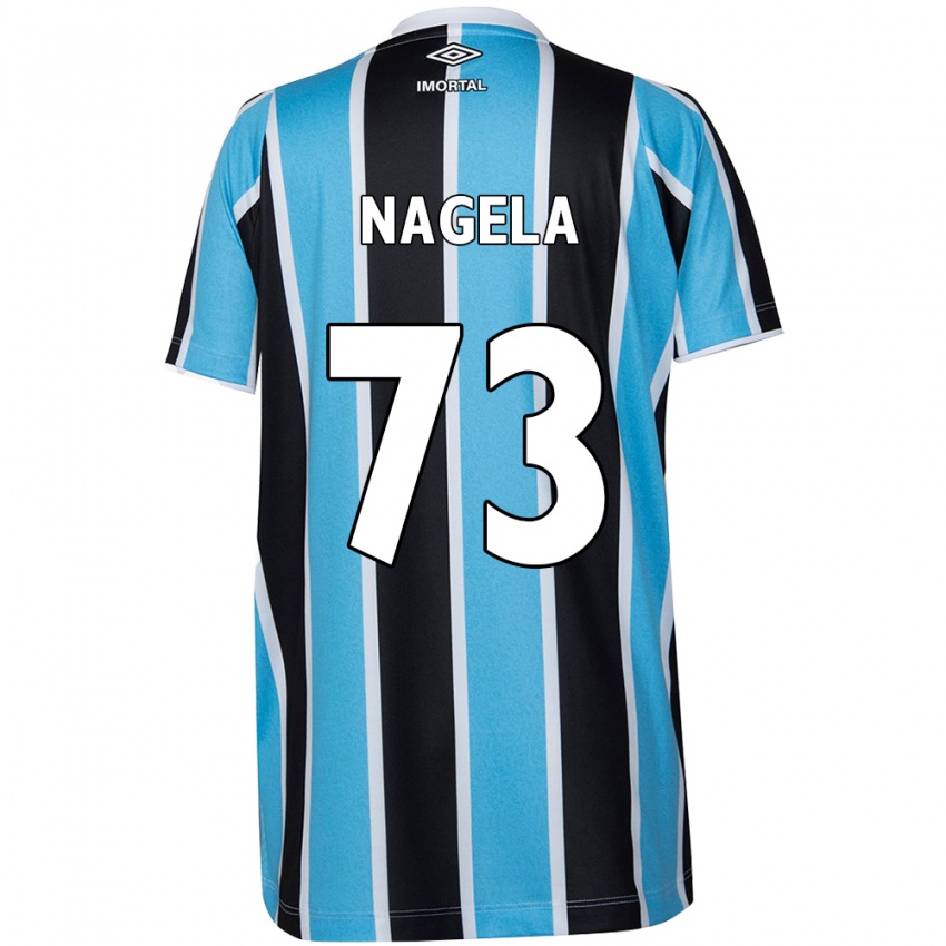 Criança Camisola Nágela #73 Azul Preto Branco Principal 2024/25 Camisa