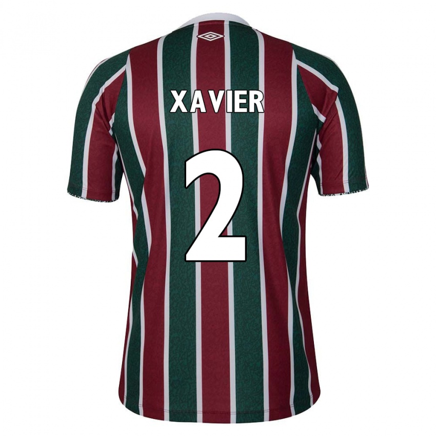 Criança Camisola Samuel Xavier #2 Verde Castanho Branco Principal 2024/25 Camisa