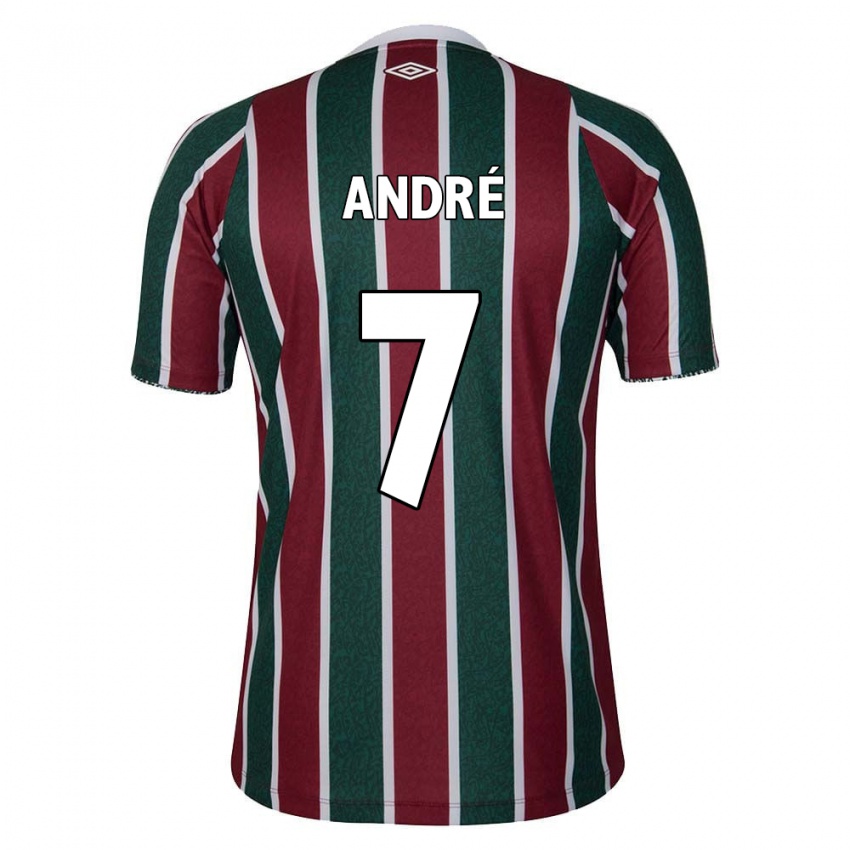 Criança Camisola André #7 Verde Castanho Branco Principal 2024/25 Camisa