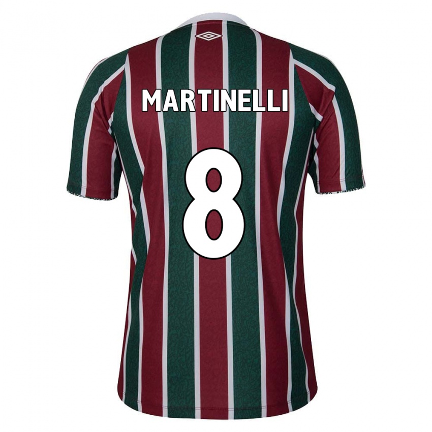 Criança Camisola Martinelli #8 Verde Castanho Branco Principal 2024/25 Camisa