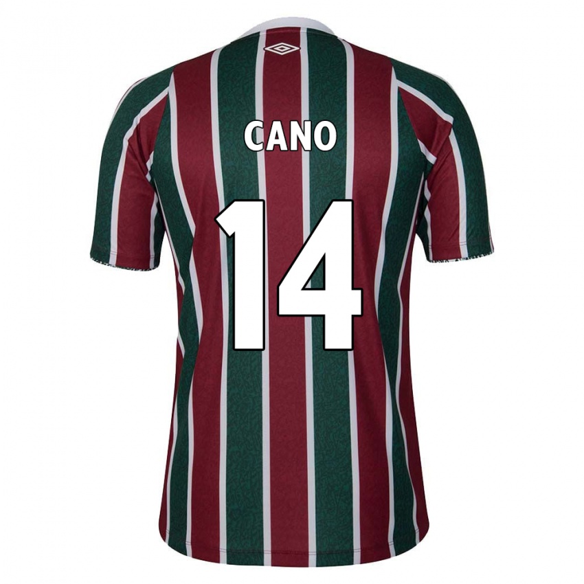 Criança Camisola Germán Cano #14 Verde Castanho Branco Principal 2024/25 Camisa