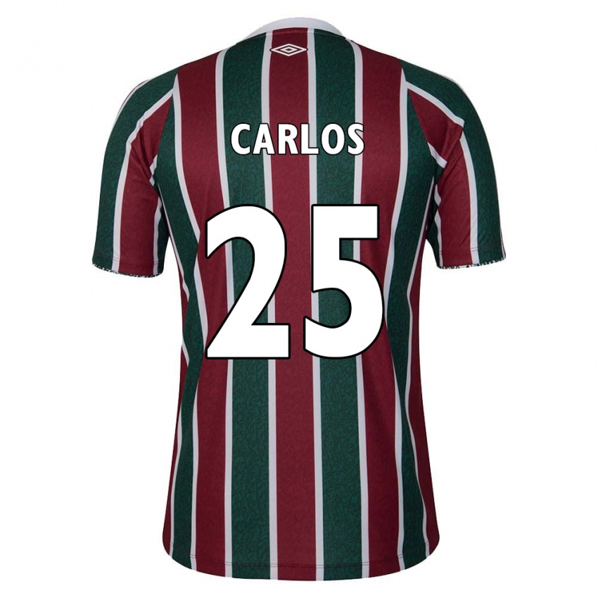 Criança Camisola Antônio Carlos #25 Verde Castanho Branco Principal 2024/25 Camisa