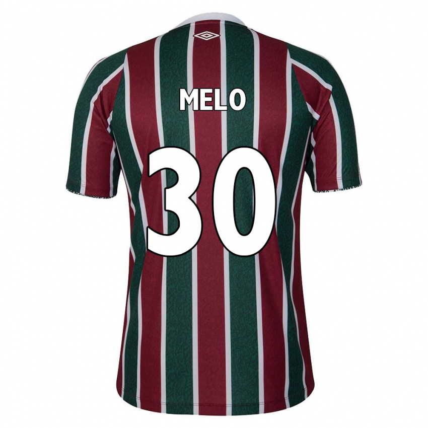 Criança Camisola Felipe Melo #30 Verde Castanho Branco Principal 2024/25 Camisa