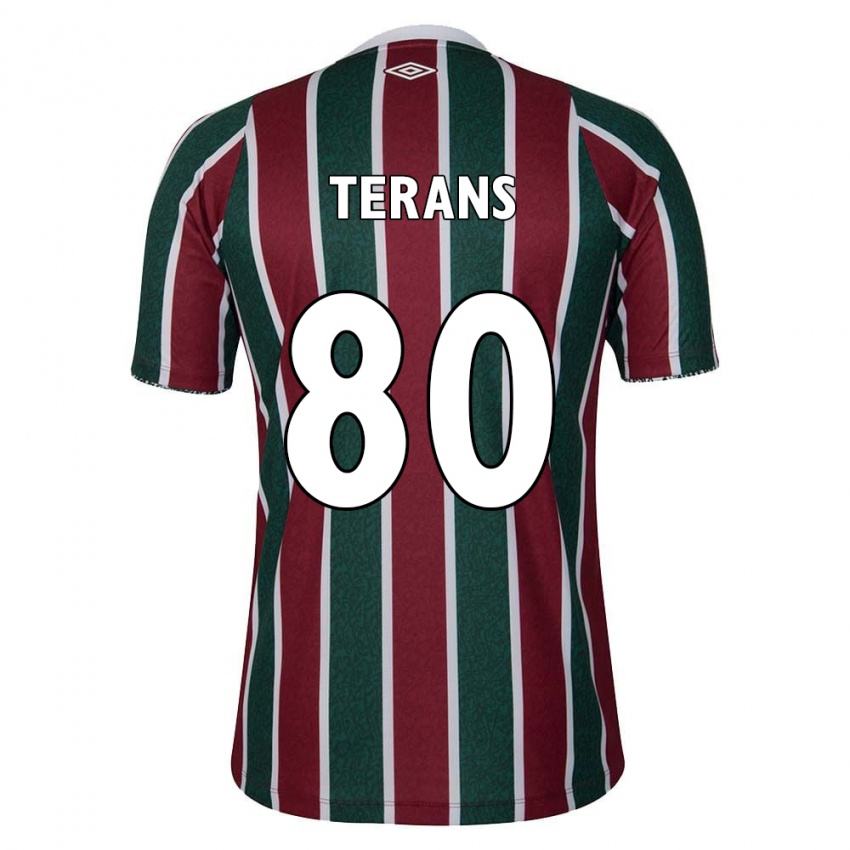 Criança Camisola David Terans #80 Verde Castanho Branco Principal 2024/25 Camisa