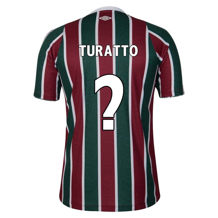 Criança Camisola Luiz Turatto #0 Verde Castanho Branco Principal 2024/25 Camisa