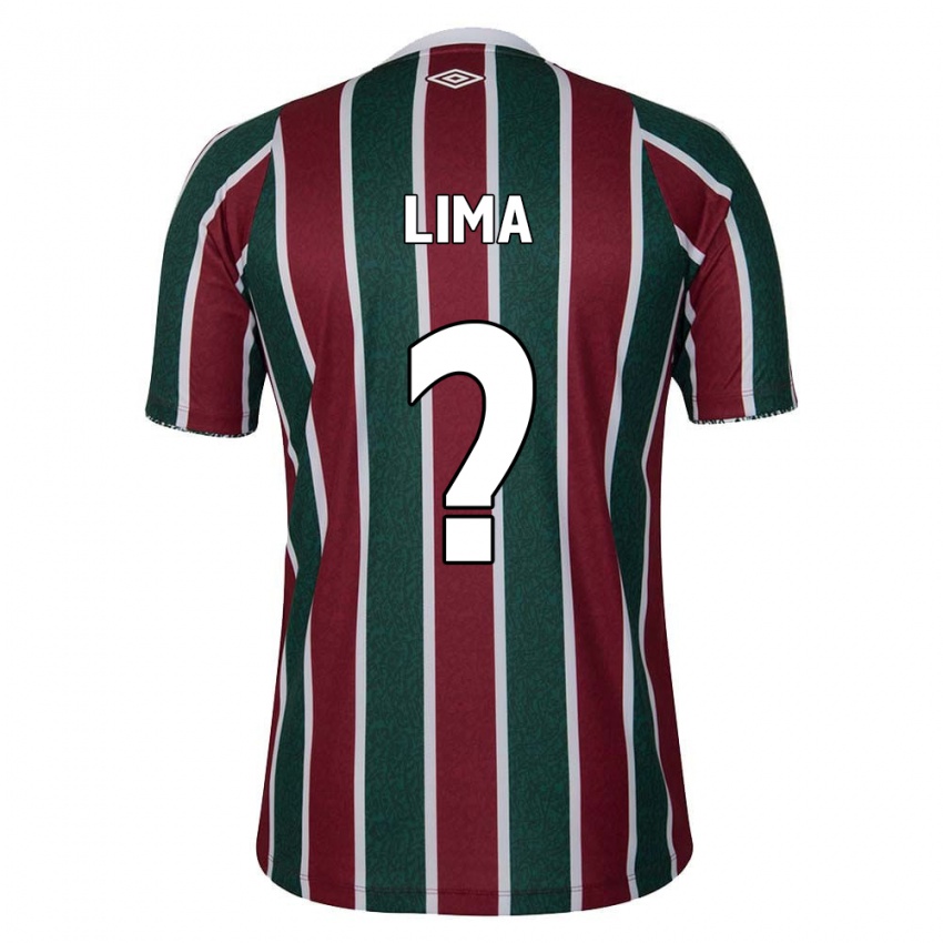 Criança Camisola Daniel Lima #0 Verde Castanho Branco Principal 2024/25 Camisa