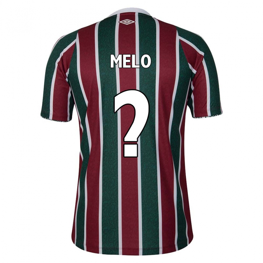 Criança Camisola Davi Melo #0 Verde Castanho Branco Principal 2024/25 Camisa