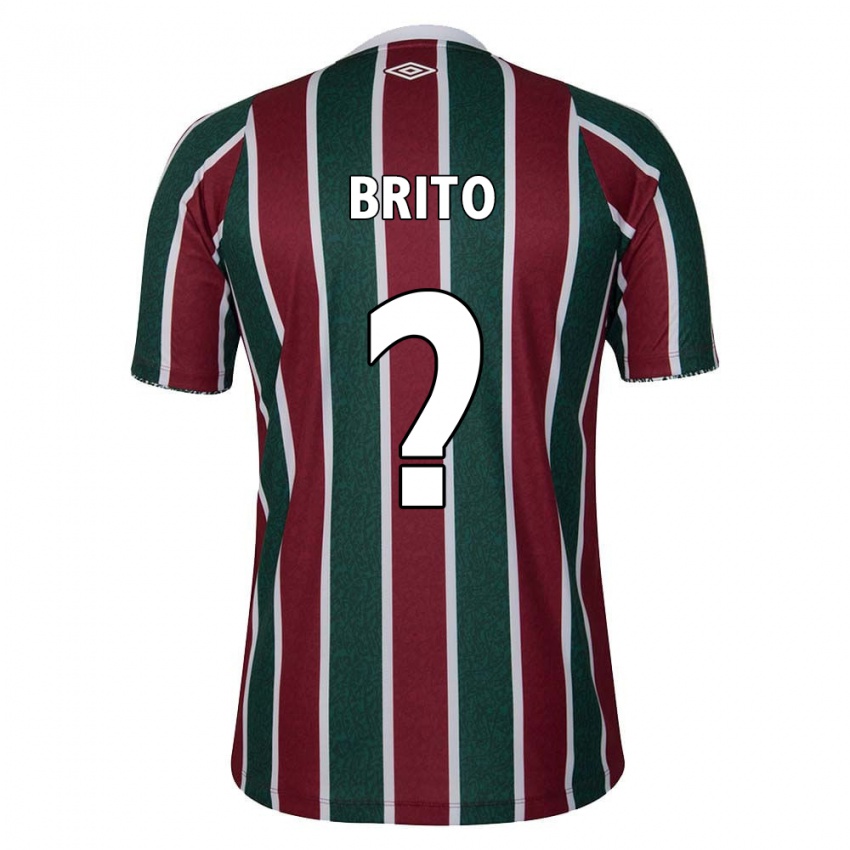 Criança Camisola Luan Brito #0 Verde Castanho Branco Principal 2024/25 Camisa