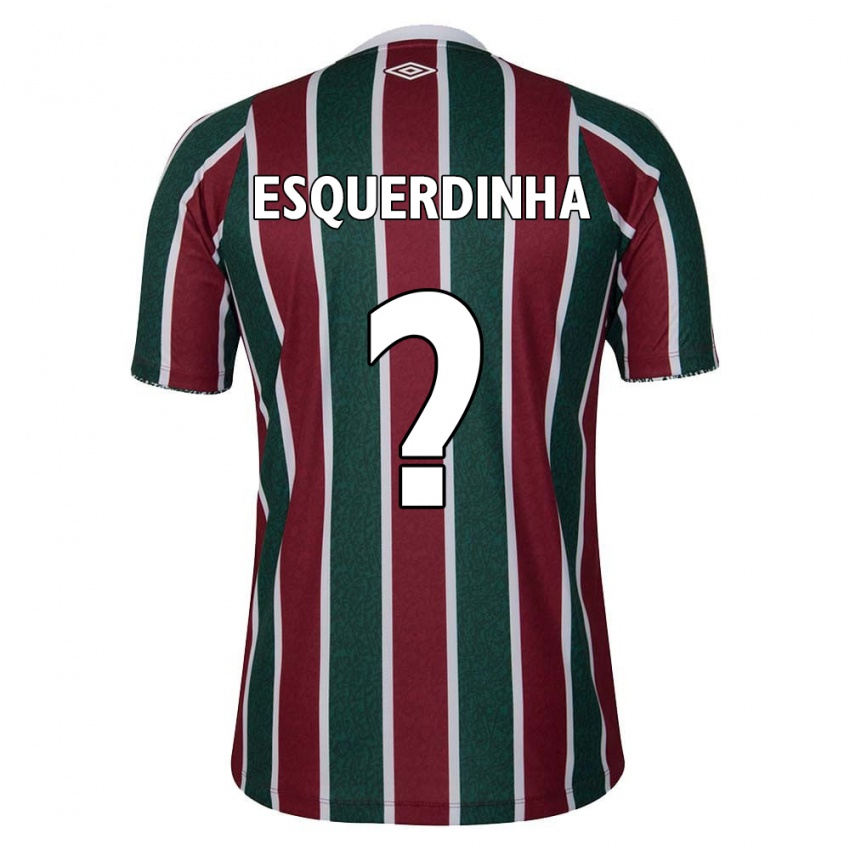 Criança Camisola Esquerdinha #0 Verde Castanho Branco Principal 2024/25 Camisa