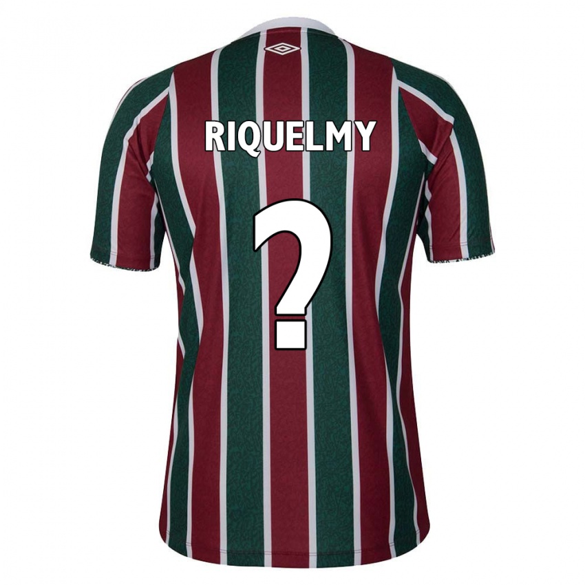 Criança Camisola Riquelmy #0 Verde Castanho Branco Principal 2024/25 Camisa