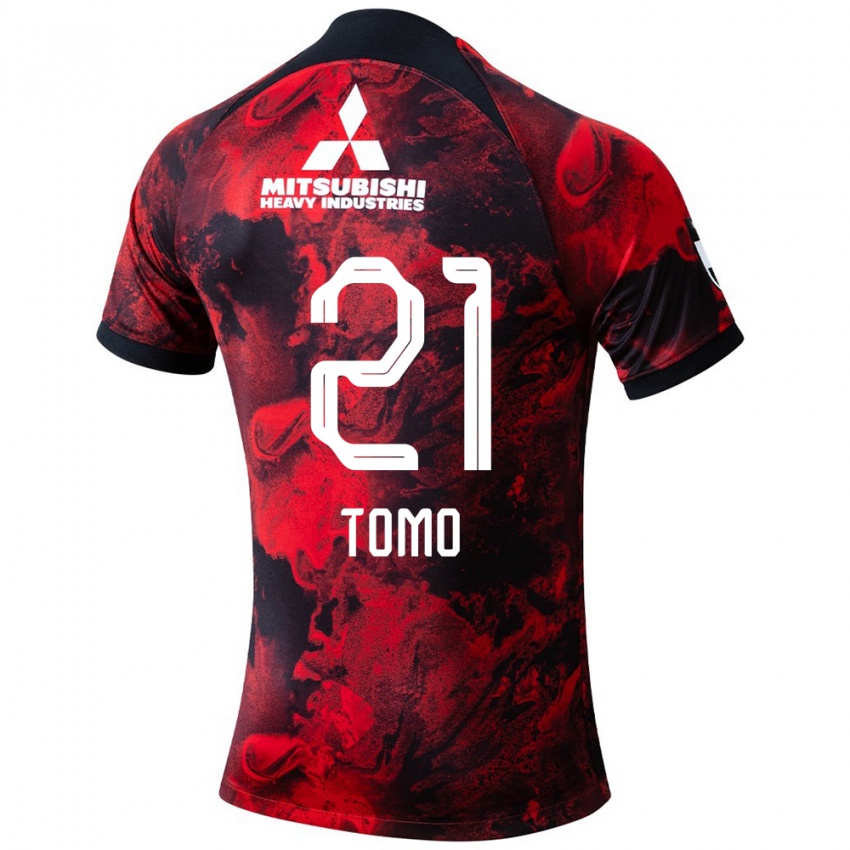 Criança Camisola Tomoaki Okubo #21 Vermelho Preto Principal 2024/25 Camisa