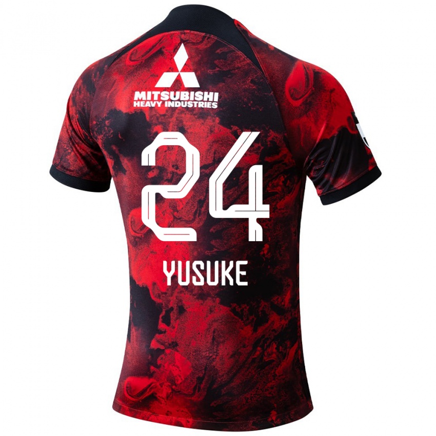 Criança Camisola Yusuke Matsuo #24 Vermelho Preto Principal 2024/25 Camisa