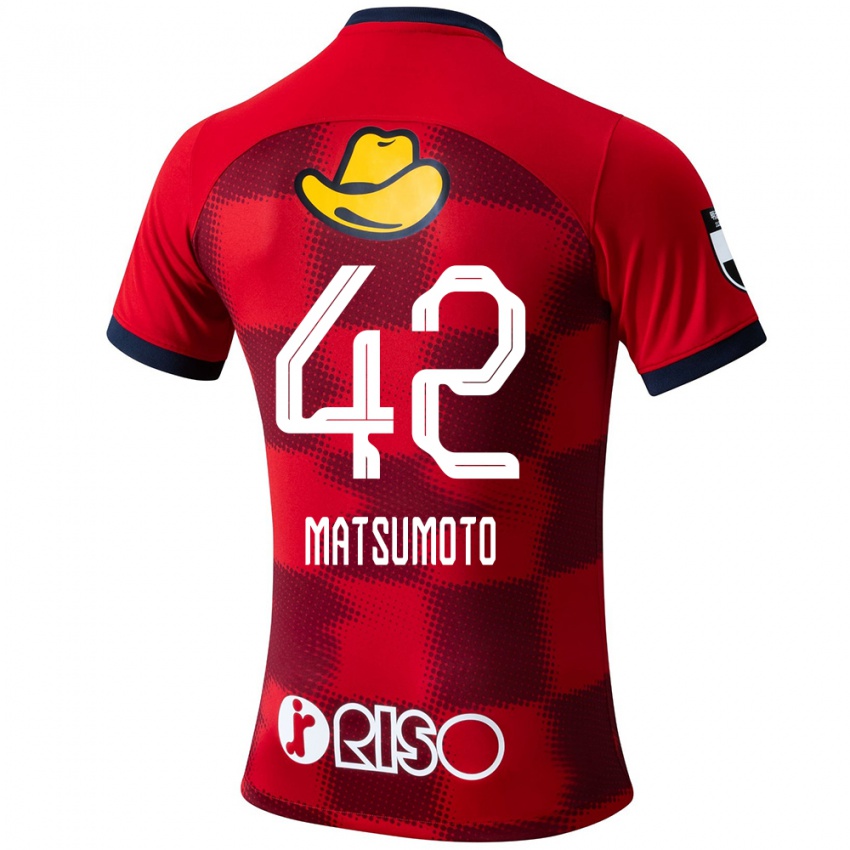 Criança Camisola Haruto Matsumoto #42 Vermelho Azul Branco Principal 2024/25 Camisa