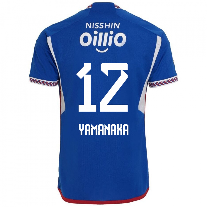 Criança Camisola Yuki Yamanaka #12 Azul Branco Vermelho Principal 2024/25 Camisa