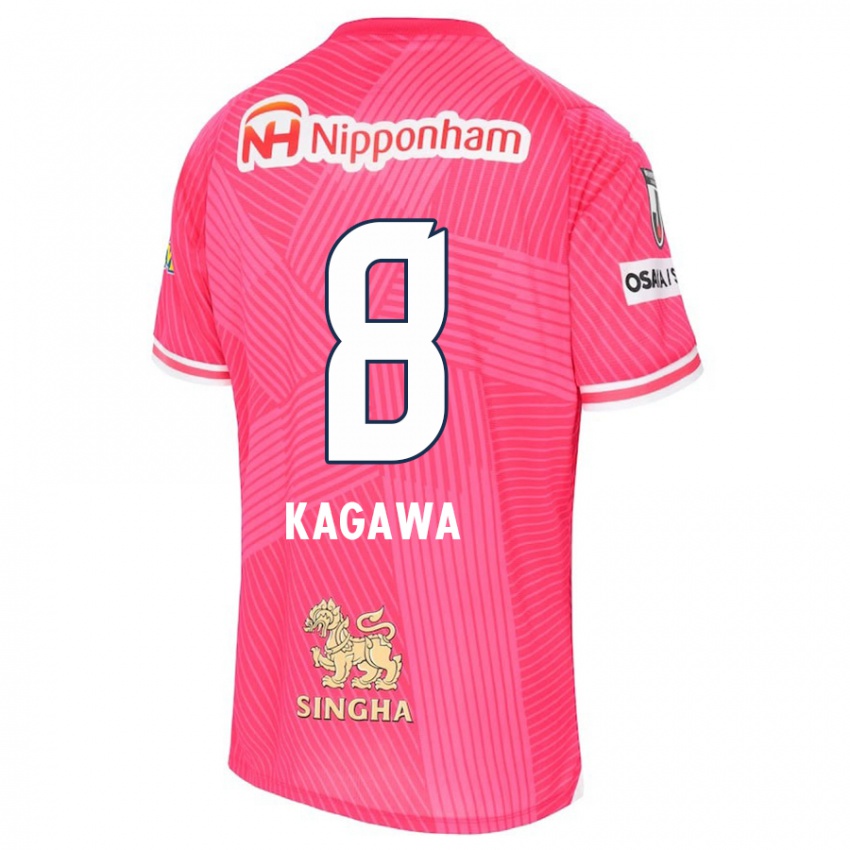 Criança Camisola Shinji Kagawa #8 Rosa Branco Principal 2024/25 Camisa