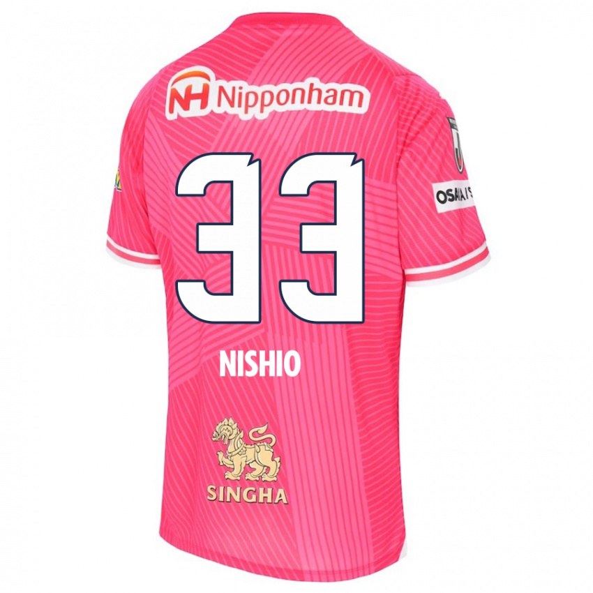 Criança Camisola Ryuya Nishio #33 Rosa Branco Principal 2024/25 Camisa