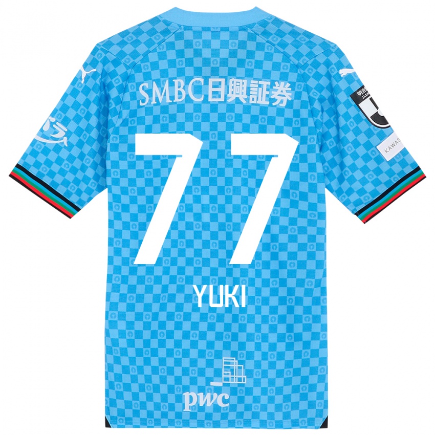 Criança Camisola Yuki Yamamoto #77 Azul Azul Principal 2024/25 Camisa