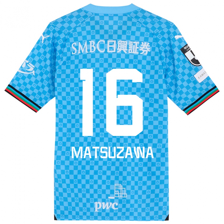 Criança Camisola Naoto Matsuzawa #16 Azul Azul Principal 2024/25 Camisa